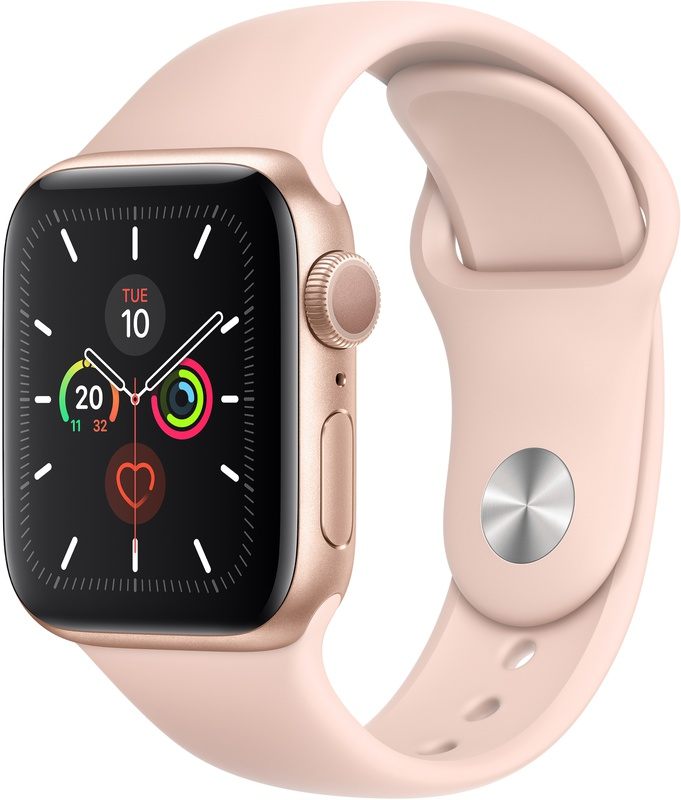 Apple Watch Series 5 (40mm) aluminium, sportbandje Goud (Roze)