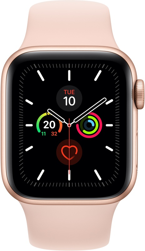 Apple Watch Series 5 (40mm) aluminium, sportbandje Goud (Roze)