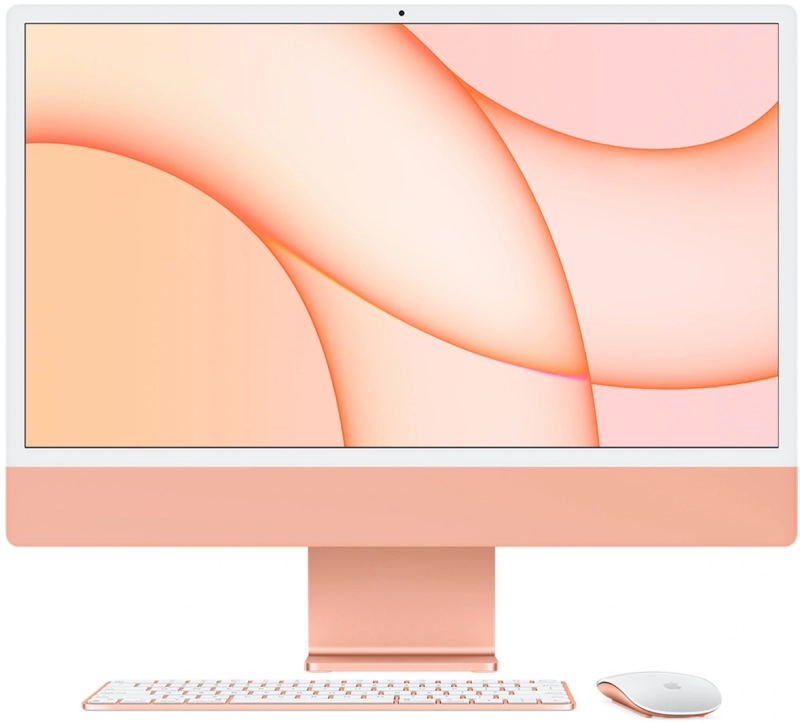 iMac 24" - Apple M1 8C 2,1GHz - 8GB Ram - 256GB SSD - Apple 8C GPU - Orange - Qwerty NL
