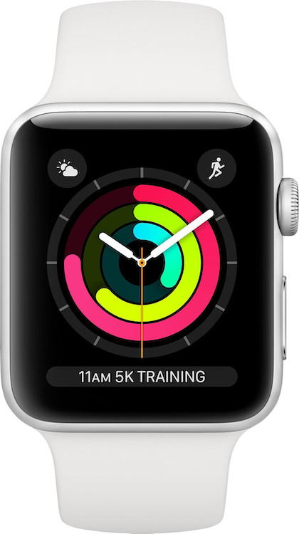 Apple Watch Series 3 (Sportbandje, 38mm) Zilver