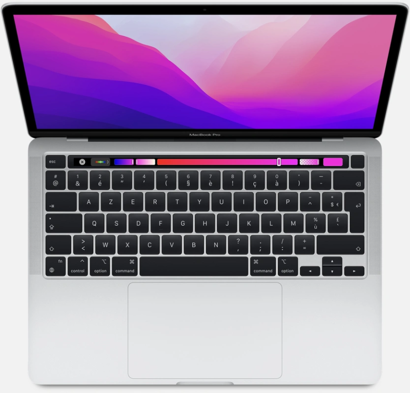 Macbook Pro 13" - Apple M2 8C 2,1GHz - 8GB Ram - SSD 256GB - 2022 - Silver - Toetsenbord Belgisch