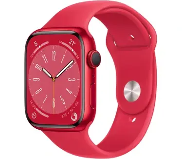 Apple Watch Series 8 (41mm) Rood Aluminium, GPS, Sport Band, Rood
