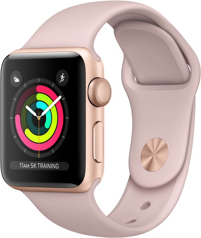 Apple Watch Series 3 (Sportbandje, 38mm) Goud (Roze)