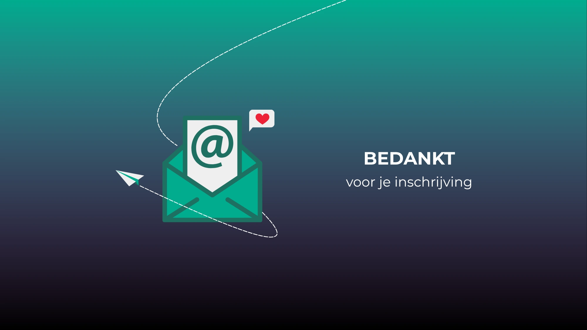 Bedankt voor je inschrijving